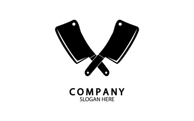 Nóż kuchenny symbol szablonu logo wektor wersja 17