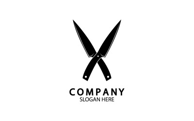 Nóż kuchenny symbol szablonu logo wektor wersja 2