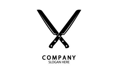 Nóż kuchenny symbol szablonu logo wektor wersja 32