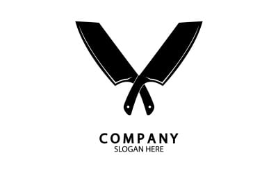 Nóż kuchenny symbol szablonu logo wektor wersja 37