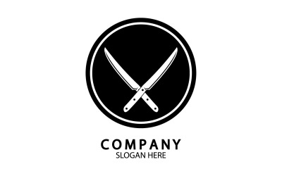 Nóż kuchenny symbol szablonu logo wektor wersja 53
