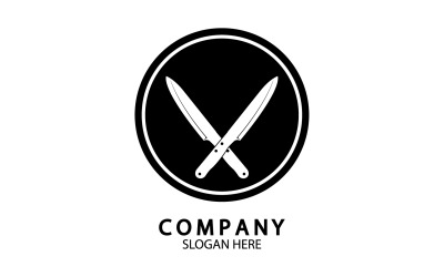 Nóż kuchenny symbol szablonu logo wektor wersja 56