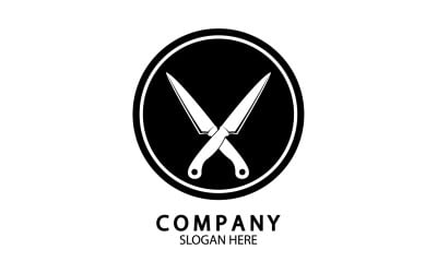 Nóż kuchenny symbol szablonu logo wektor wersja 64