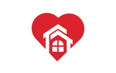 Amor hogar dulce corazón símbolo logo versión 14