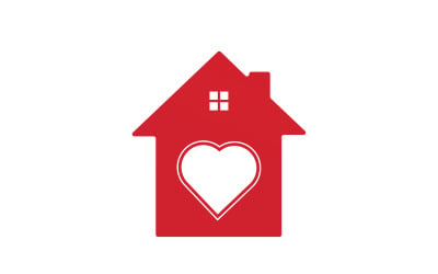Amor hogar dulce corazón símbolo logo versión 26