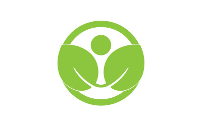 Green leaf eco tree icon logo version 12