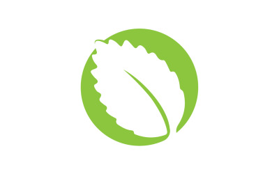 Grönt blad ekoträdikon logotyp version 10