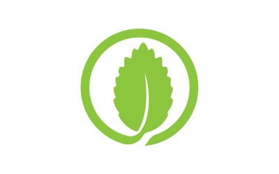 Grünes Blatt-Öko-Baum-Symbol-Logo, Version 14