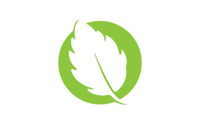 Ikona logo drzewa ekologicznego z zielonymi liśćmi, wersja 11