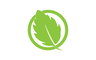 Ikona logo drzewa ekologicznego z zielonymi liśćmi, wersja 16