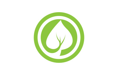 Logo icona albero ecologico foglia verde versione 19