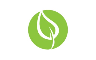 Logo icona albero ecologico foglia verde versione 23