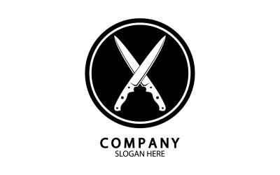 Logo šablony symbolu kuchyňského nože vektorové verze 62