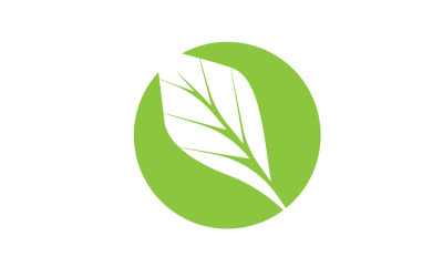 Logotipo de icono de árbol ecológico de hoja verde versión 24