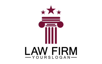 Logotipo de plantilla de bufete de abogados versión simple 20