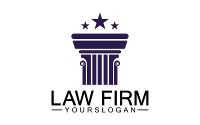 Logotipo de plantilla de bufete de abogados versión simple 21