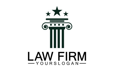 Logotipo de plantilla de bufete de abogados versión simple 25
