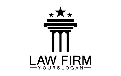 Logotipo de plantilla de bufete de abogados versión simple 32