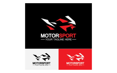 Modelo de logotipo do ícone do esporte a motor versão 4