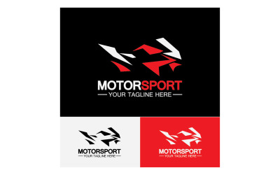 Motorsport-Symbol-Logo-Vorlage, Vektorversion 4