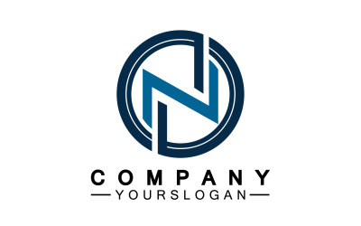 Letra N inicial nombre de la empresa logotipo versión 18