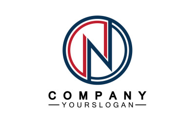 Letra N inicial nombre de la empresa logotipo versión 21