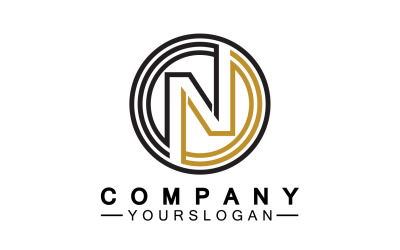 Letra N inicial nombre de la empresa logotipo versión 22