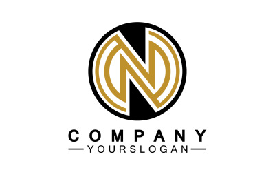 Letra N inicial nombre de la empresa logotipo versión 24