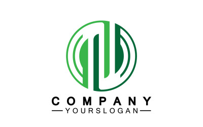Letra N inicial nombre de la empresa logotipo versión 35