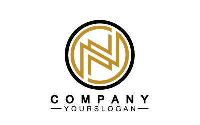 Letra N inicial nombre de la empresa logotipo versión 36