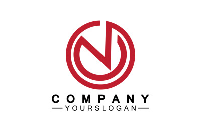 Letra N inicial nombre de la empresa logotipo versión 40