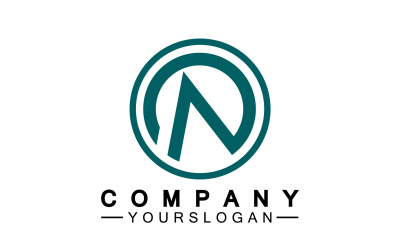 Letra N inicial nombre de la empresa logotipo versión 41