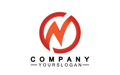 Letra N inicial nombre de la empresa logotipo versión 43