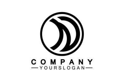 Letra N inicial nombre de la empresa logotipo versión 44