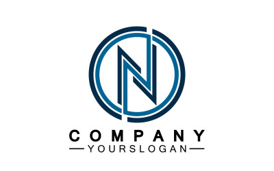 Letra N inicial nombre de la empresa logotipo versión 47