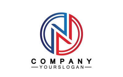 Letter N initial company name logo version 33