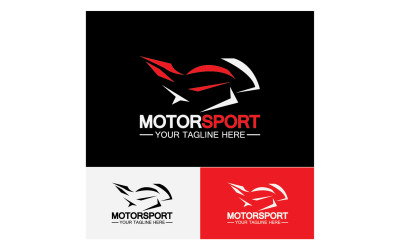 Modello vettoriale logo icona sport motoristici versione 10