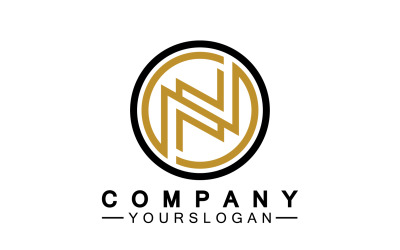 Písmeno N počáteční název společnosti logo verze 36