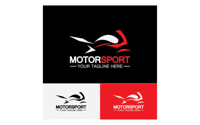 Szablon logo sportów motorowych wektor wersja 30