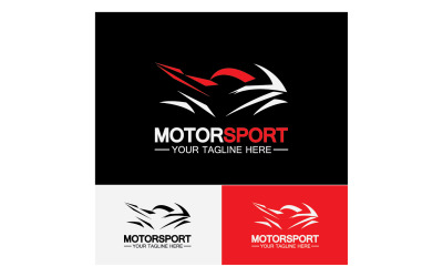 Szablon logo wektora sportów motorowych wersja 8