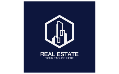 Immobilienturm-Logo-Vorlage, Version 3