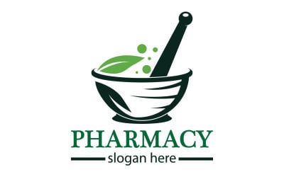 Plantilla de logotipo de hierbas Parmacy versión 12