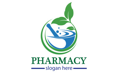Plantilla de logotipo de hierbas Parmacy versión 17
