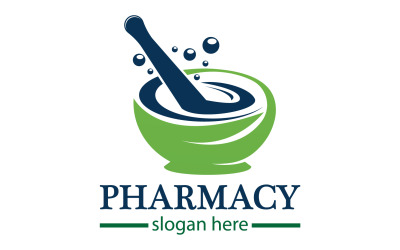 Plantilla de logotipo de hierbas Parmacy versión 1
