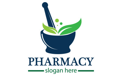 Plantilla de logotipo de hierbas Parmacy versión 3
