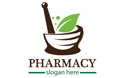 Plantilla de logotipo de hierbas Parmacy versión 6