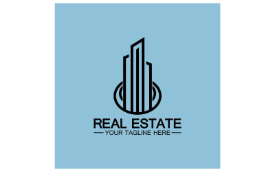 Vorlage für das Logo des Immobiliengebäudeturms, Version 25