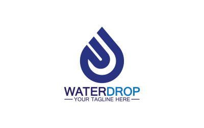 Modèle de logo d&amp;#39;eau douce nature bleue goutte d&amp;#39;eau version 26