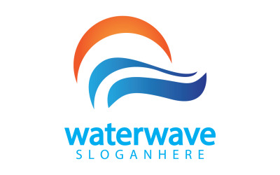 Modello logo Waterwave natura acqua dolce versione 17