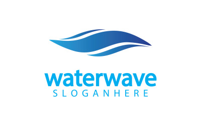 Modello logo Waterwave natura acqua dolce versione 32